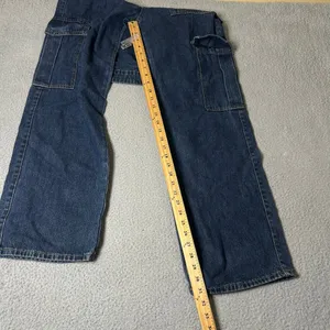 Womens Jeans XS 26 x 31 Blue Medium Wash Wide‎ Leg High Rise Denim Y2K 90s Boho thumbnail 6