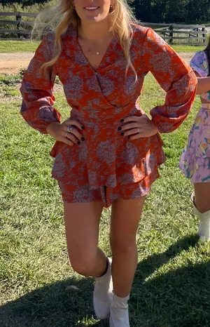 Dressy Romper Orange thumbnail 1