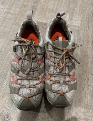 Merrell Mesh Hiking Trail Shoes Lightweight Comfort Outdoor Gray Orange 8.5‎ thumbnail 1