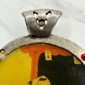 Chico's Vintage Illustrated Round Pendant ✨ thumbnail 3