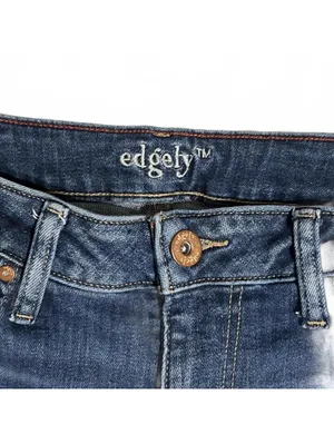 Edgy Dark Wash Flare Jeans Size 12 Regular thumbnail 2