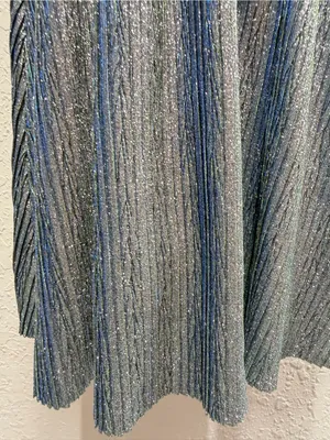 Lulu's shimmery hoco dress silver blue green crinkly glam fairycore pixie large thumbnail 5