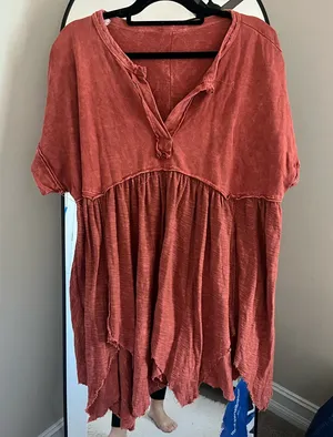 J.Her Women's Rust Flowy Top Orange thumbnail 1