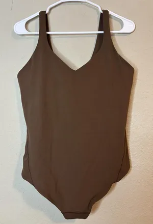 Lululemon Brown Sleeveless Bodysuit Tank Size 12 thumbnail 1