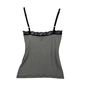 White House Black Market Womens Babydoll Fitted Cami Top XS Swirl Lace Trim‎ Y2K thumbnail 2