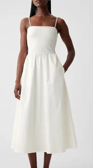 Banana Republic Factory Mixed Media Midi Dress Women’s Sz S thumbnail 1