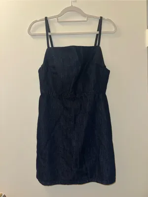 Zara Short Denim Trf Dress thumbnail 5