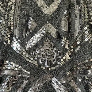 Vici Silver- Dark Gray Sequin Mini Dress thumbnail 3