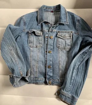 Denim Jacket With Button Front And Sleeves. thumbnail 2