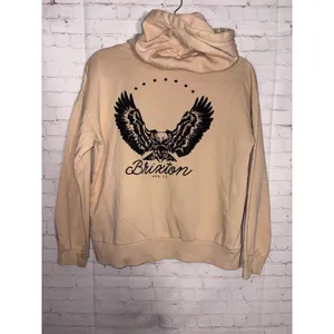 Brixton Freebird Hoodie Tan Beige Graphic Eagle Pullover Sweatshirt Womens XS thumbnail 4