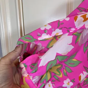 JODIFL Floral Tunic Top Medium Hot Pink Boho‎ Boutique Blouse Coastal Resort thumbnail 4