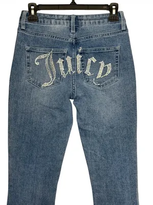 Juicy Couture Light Blue Flare Jeans with rhinestones thumbnail 5