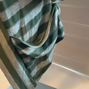 Aria Green and Gray Cardigan Sweater with Waterfall Front thumbnail 3