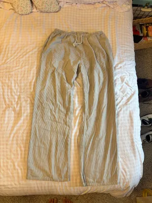 Brandy Melville Linen Striped Pants brown thumbnail 2