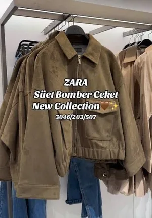 Zara Brown Tan Suede Faux Leather Bomber Jacket Outerwear thumbnail 4
