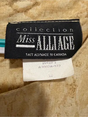 Miss Allegra XL Linen Rayon Safari Animal Print Midi Dress Made Canada thumbnail 3