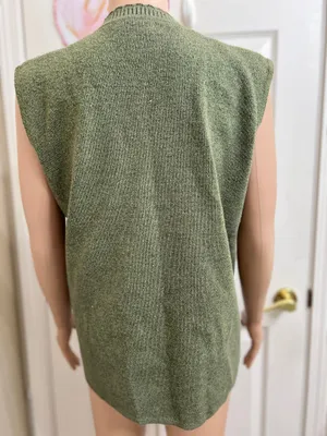 Vest with embroidered detail Green Size M thumbnail 3