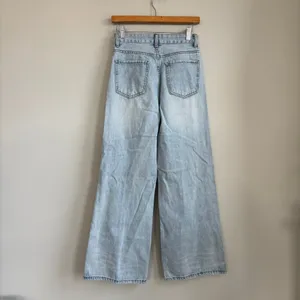 Women's Light Wash High Waisted Wide Leg Jeans Light Blue Denim Pants Y2K Small thumbnail 4