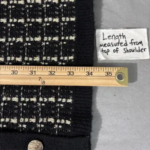 Tahari Sweater Dress Size Small Black Gold Wool Blend Academia Preppy Classic thumbnail 11