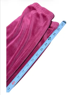 Women’s Burgundy Velour Jogger Pants size XS thumbnail 4
