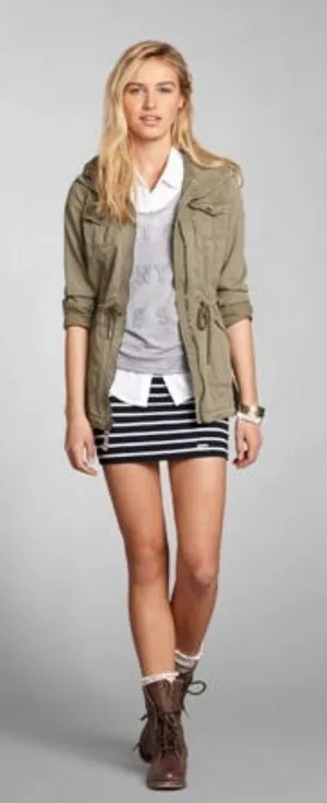 Abercrombie And Fitch utility style jacket green M thumbnail 1
