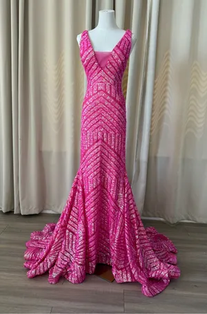 Jovani Mermaid Sequin Pattern Prom Dress thumbnail 1