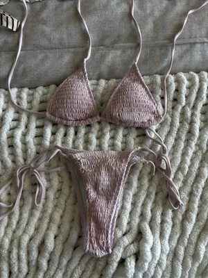 pink womens bikini set thumbnail 1
