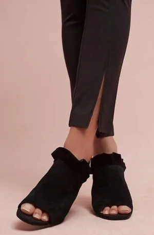 Anthropologie Black Ankle Slit Pants thumbnail 4