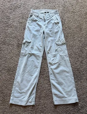 American Eagle Light Blue Cargo Wide-Leg Pants thumbnail 1
