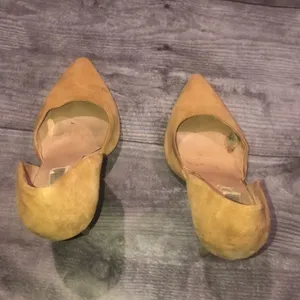 Steve Madden pointy toed tan suede heels thumbnail 3