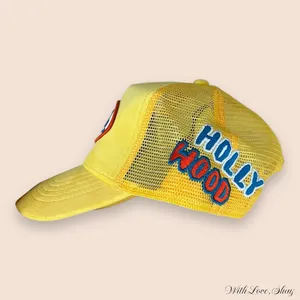 NWT Von Dutch Velvet Yellow Trucker Hat thumbnail 2