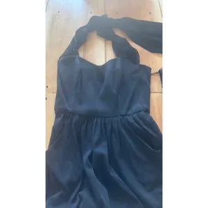 Rosemary Brantley Black Halter Midi Dress with Belt and Pockets Size Large‎ thumbnail 2