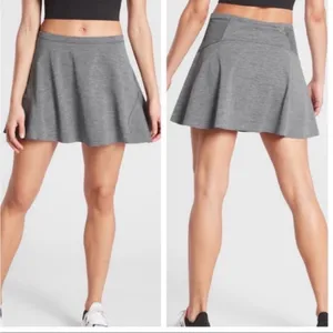 Athleta Womens Match Point Skort Size XS Heathered Gray‎ Stretch Athletic *FLAW thumbnail 2