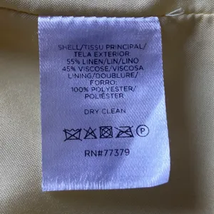 Ann Taylor Butter Yellow Linen Vest thumbnail 9