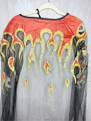 Rubies sheer glitter flame devil Halloween costume accessories one size thumbnail 2