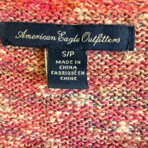 American Eagle Sweater Womens Small Pink Marled Knit Metallic Shimmer‎ Excellent thumbnail 3