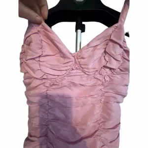 ASTR Women's Lavender Pink Aiko Ruched Mini Dress Size Large thumbnail 6