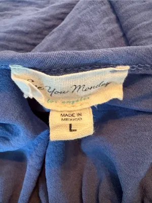 See You Monday light blue Tie-Shoulder Midi Dress large thumbnail 7