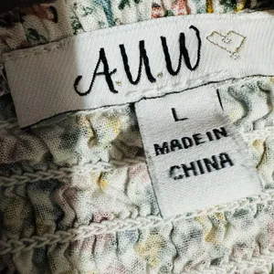 AUW L Green Floral Smocked Tie-Front Ruffle Strap Slit Midi‎ Dress Padded Bra thumbnail 13