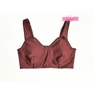 Alo Airlift Redefine Bra Burgundy Truffle Black Padded Sports Bralette Crop Top thumbnail 9