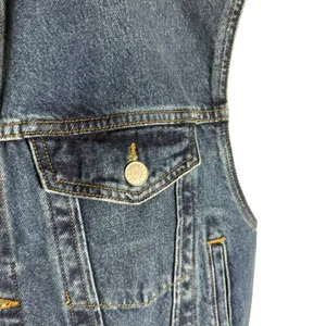 Agolde Charli Sleeveless Button Front Denim Trucker Jean Vest Size Small thumbnail 7