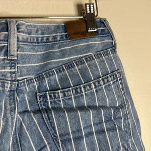 American eagle pin striped high rise mom‎ denim ankle jeans size 4 festival cute thumbnail 12