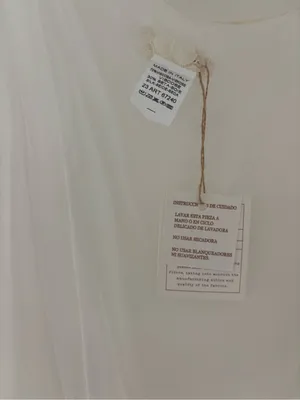 White Sheer Asymmetrical Cape thumbnail 2
