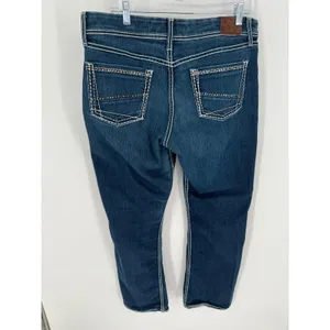 BKE Harper Bootcut Jeans Womens 33L Dark Wash Rhinestone Embellished Mid‎ Rise thumbnail 3