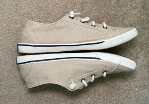 Women’s Sperry No Lace Rope String Sneakers Flats Oatmeal Tan Size 8 thumbnail 6