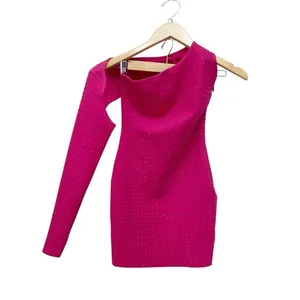Superdown Adley Hot Pink One Shoulder Sequin Mini Dress Size XS Party Clubwear thumbnail 9