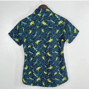 Dixxon Party Soaker 5000 Shirt Womens Small Black Water Gun Print Stretch Casual thumbnail 2