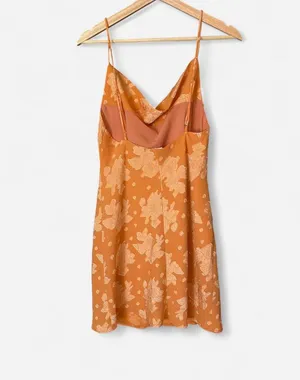 Selfie Leslie Orange Floral Mini Dress thumbnail 5