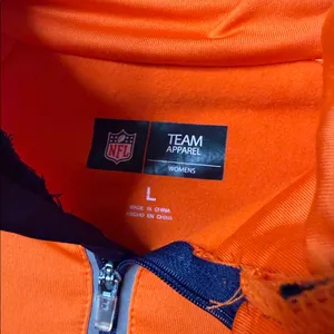 NFL team apparel Broncos orange quarter zip pull over shirt sz Lg thumbnail 4
