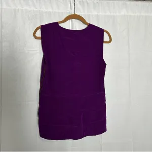 Chloe Purple Zipper Side Sleeveless Blouse‎ thumbnail 2